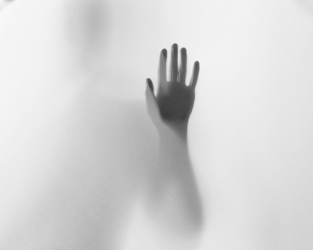 frosted glass door