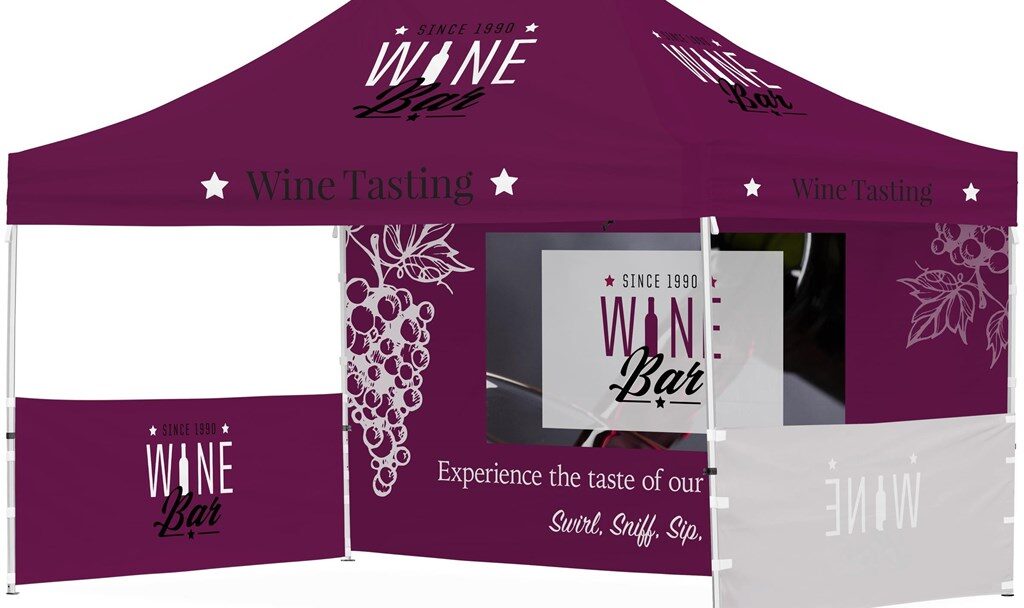 Gazebo 4.5m x 3m 1 full wall 2 half walls