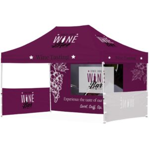Gazebo 4.5m x 3m 1 full wall 2 half walls